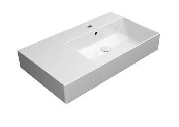 GSI Kube X 80 asymmetrisk håndvask t/væg - ExtraGlaze GSI Kube X 80 asymmetrisk håndvask t/væg - ExtraGlaze