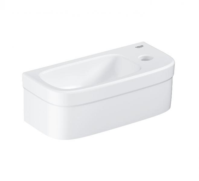 Grohe Euro 37 håndvask t/væg - 1 hanehul til højre Grohe Euro 37 håndvask t/væg - 1 hanehul til højre