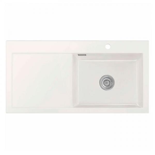 Lavabo Mera 100 SL porcel&aelig;nsk&oslash;kkenvask - Vask til h&oslash;jre/krom afl&oslash;b