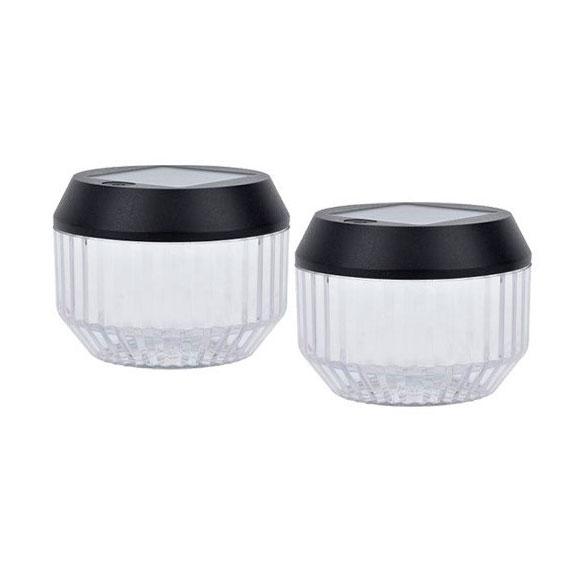 Lutec Solar Diva bordlampe m/solceller - S&aelig;t af 2 - Sort