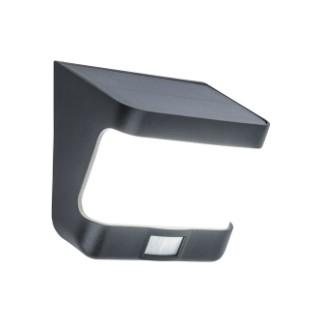 Lutec Try Solar udendørs væglampe m/solceller og sensor - Mat sort Lutec Try Solar udendørs væglampe m/solceller og sensor - Mat sort