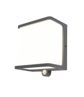 Lutec Doblo M Solar udendørs væglampe m/solceller og sensor - Grå Lutec Doblo M Solar udendørs væglampe m/solceller og sensor - Grå