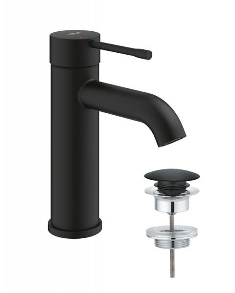 Grohe Essence New håndvaskarmatur m/push-open bundventil - Mat sort Grohe Essence New håndvaskarmatur m/push-open bundventil - Mat sort