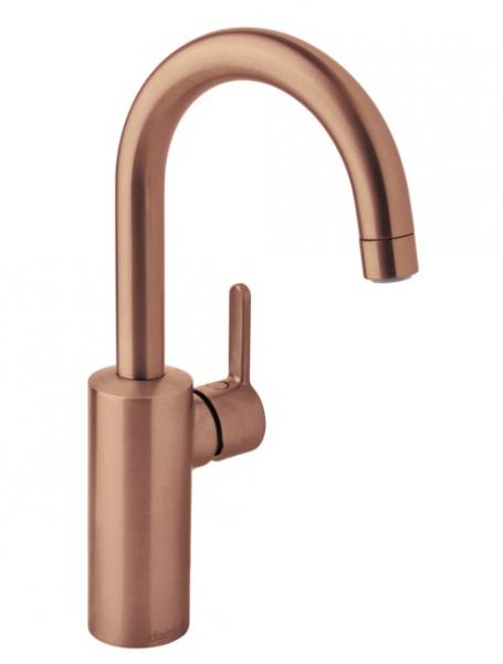 Damixa Silhouet håndvaskarmatur m/C-tud - Børstet kobber Damixa Silhouet håndvaskarmatur m/C-tud - Børstet kobber
