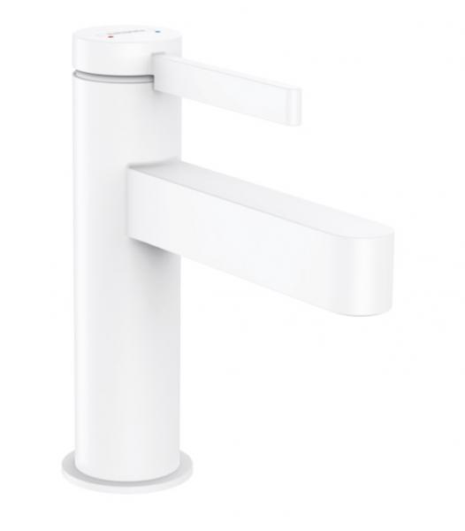 Hansgrohe Finoris 100 håndvaskarmatur m/push-open - Mat hvid Hansgrohe Finoris 100 håndvaskarmatur m/push-open - Mat hvid