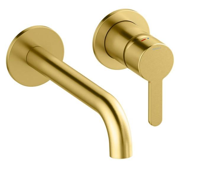 Damixa Silhouet armatur til indbygning i væg - Børstet messing Damixa Silhouet armatur til indbygning i væg - Børstet messing