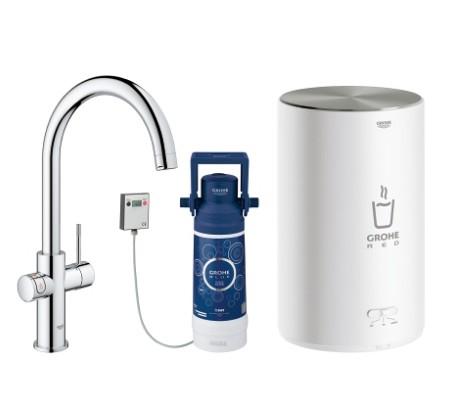 Grohe Red II Duo køkkenbatteri m/3L vandvarmer og C-tud - Krom Grohe Red II Duo køkkenbatteri m/3L vandvarmer og C-tud - Krom