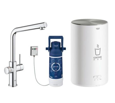 Grohe Red II Duo køkkenbatteri m/3L vandvarmer og L-tud - Krom Grohe Red II Duo køkkenbatteri m/3L vandvarmer og L-tud - Krom