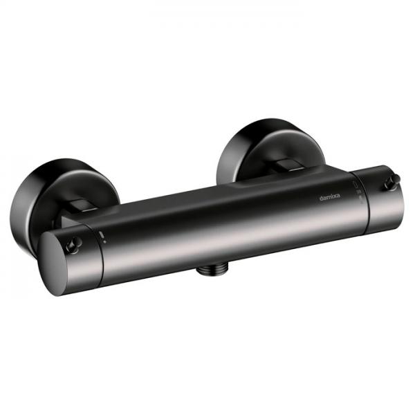 Damixa Iris brusearmatur m/termostat - Børstet grafitgrå Damixa Iris brusearmatur m/termostat - Børstet grafitgrå