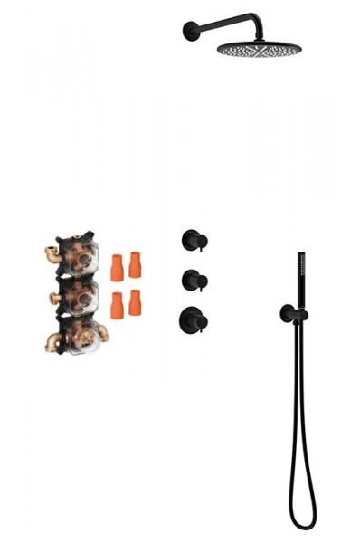 Damixa Silhouet XS 1 komplet brusesystem til indbygning - Mat sort Damixa Silhouet XS 1 komplet brusesystem til indbygning - Mat sort