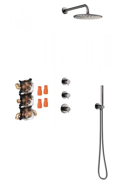 Damixa Silhouet XS 1 komplet brusesystem til indbygning - Gunmetal Damixa Silhouet XS 1 komplet brusesystem til indbygning - Gunmetal