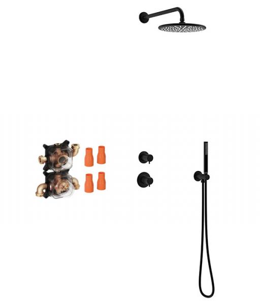 Damixa Silhouet DS 1 komplet brusesystem til indbygning - Mat sort Damixa Silhouet DS 1 komplet brusesystem til indbygning - Mat sort