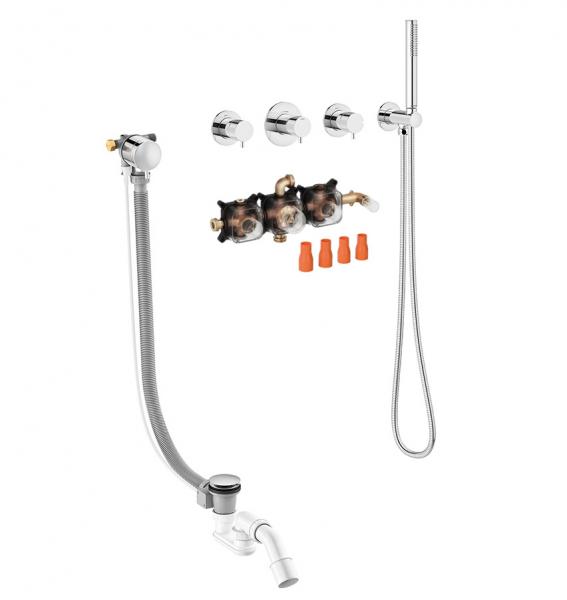 Damixa Silhouet BS 1 komplet badekararmatur til indbygning - Krom Damixa Silhouet BS 1 komplet badekararmatur til indbygning - Krom