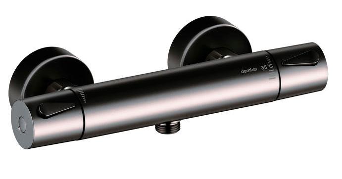 Damixa Silhouet termostatarmatur - B&oslash;rstet grafitgr&aring;