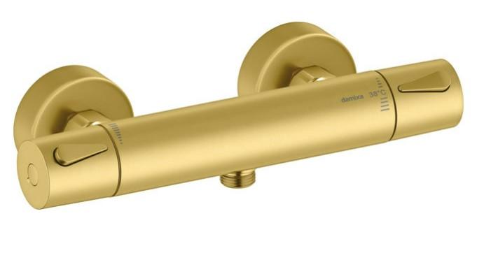 Damixa Silhouet termostatarmatur - B&oslash;rstet messing