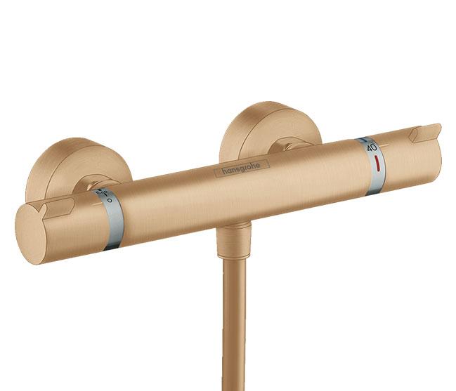 hansgrohe Ecostat Comfort brusetermostat m/rosetter - B&oslash;rstet bronze
