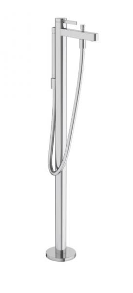 Hansgrohe Finoris badekararmatur t/gulv m/h&aring;ndbruser - Krom