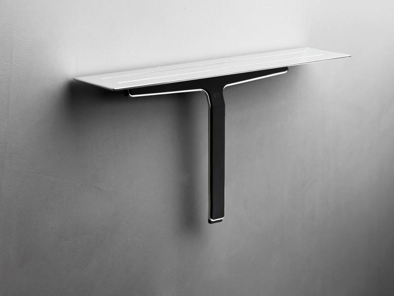 Unidrain ReFrame sæbehylde med bruseskraber - Poleret stål Unidrain ReFrame sæbehylde med bruseskraber - Poleret stål