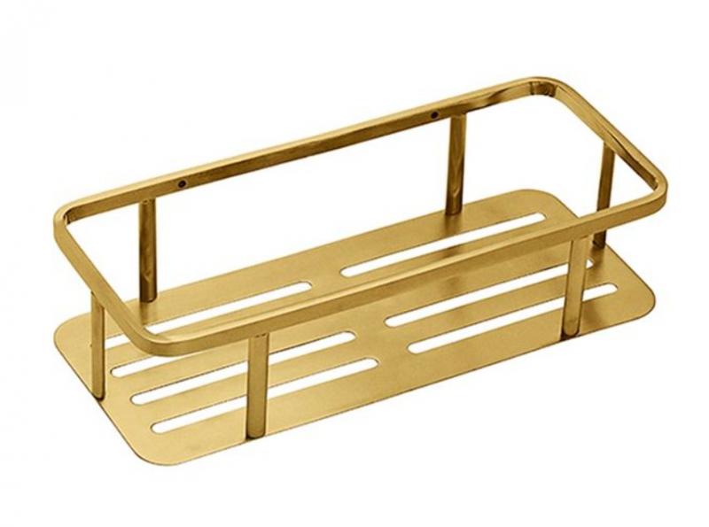 Pressalit brusehylde - B&oslash;rstet messing