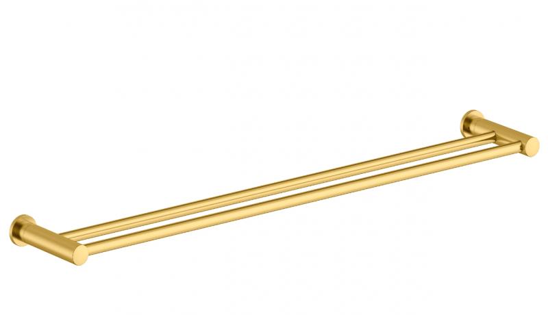 Damixa Silhouet dobbelt håndklædestang - 800 mm - Børstet messing Damixa Silhouet dobbelt håndklædestang - 800 mm - Børstet messing