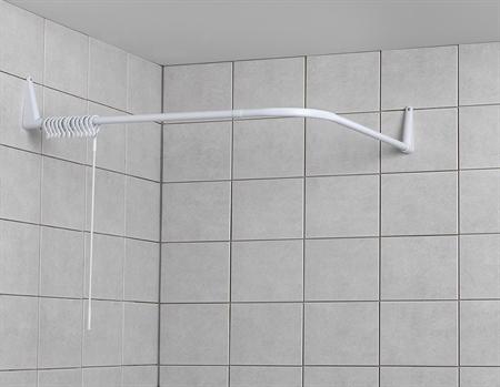 Van Der P Badeforhængsstang vinkel Erica2000, 70x160 cm - Hvid Van Der P Badeforhængsstang vinkel Erica2000, 70x160 cm - Hvid