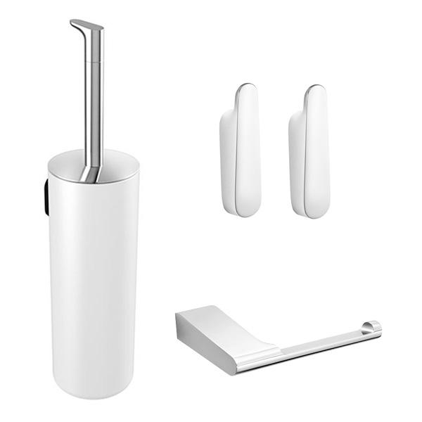 Pressalit Style komplet pakke til badev&aelig;relset - Hvid/krom