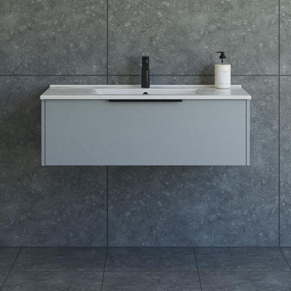 Dansani Mido+ Classic 101 møbelsæt m/Amber vask og 1 skuffe - Mat lyseblå Dansani Mido+ Classic 101 møbelsæt m/Amber vask og 1 skuffe - Mat lyseblå