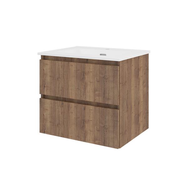 Sanibell Proline 60 m&oslash;bels&aelig;t m/lameller og 2 skuffer - Terra eg