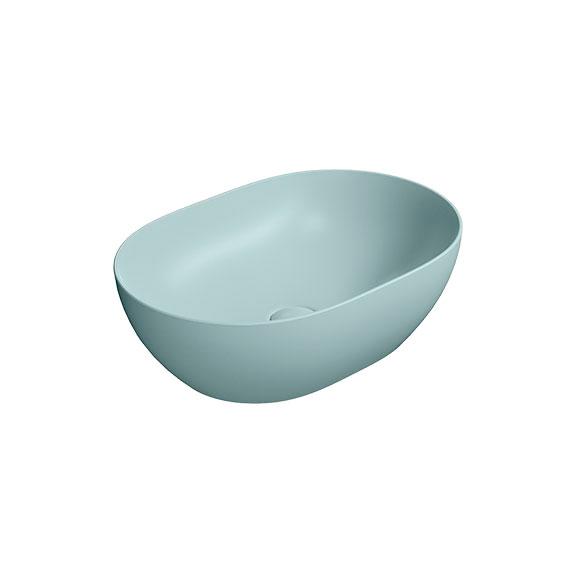 GSI Pura 50 oval fritstående bowlevask - Uden hanehul - Ghiaccio GSI Pura 50 oval fritstående bowlevask - Uden hanehul - Ghiaccio