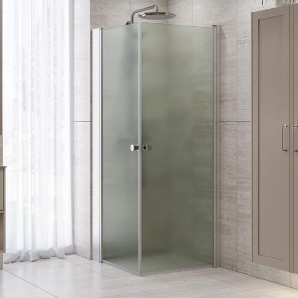 Dansani Match A+A bruseniche - 90x90 cm - Isglas/mat krom