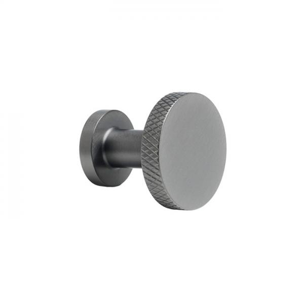 Cass&oslash;e Crystal Cut knopgreb eller krog - B&oslash;rstet gunmetal