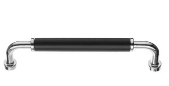 Beslagsboden m&oslash;belgreb BK6351B - Krom/sort