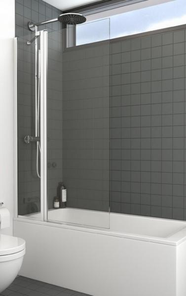 Dansani Badekarsvæg med svingdør (inkl. skråarm) 155x100 cm Dansani Badekarsvæg med svingdør (inkl. skråarm) 155x100 cm