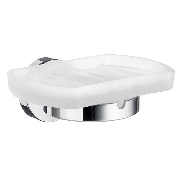 Smedbo Home s&aelig;besk&aring;l til v&aelig;g - Krom/Mat glas