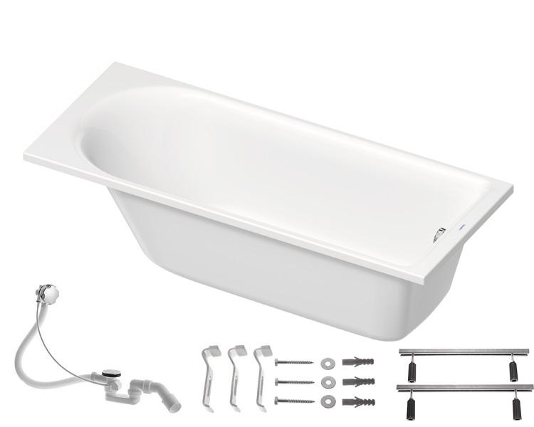 Duravit D-Neo komplet badekar til indbygning - 170 x 70 cm Duravit D-Neo komplet badekar til indbygning - 170 x 70 cm