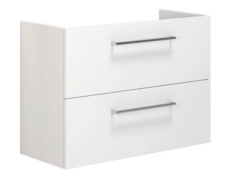 Dansani Mido+ underskab m/2 skuffer t/gulvafl&oslash;b - 80 - Hvid h&oslash;jglans