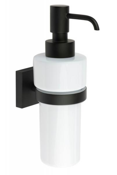 Smedbo House s&aelig;bedispenser til v&aelig;g - Mat sort/porcel&aelig;n