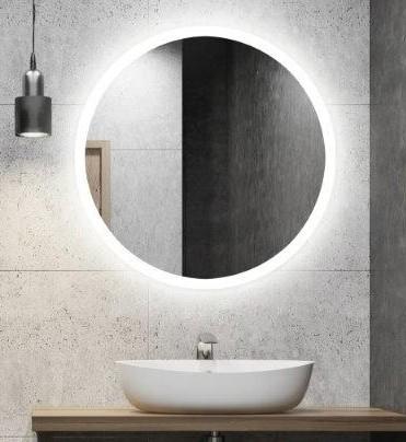 Sandra rundt spejl m/integreret LED lys og backlight - &Oslash;110 cm