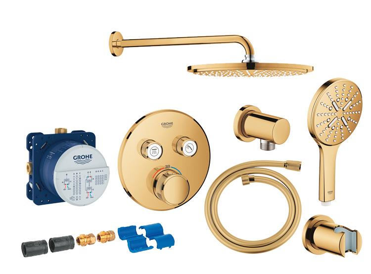 Grohe SmartControl komplet brusesystem m/Rainshower 310 hovedbruser & SmartActive t/indbygning - Poleret Cool Sunrise Grohe SmartControl komplet brusesystem m/Rainshower 310 hovedbruser & SmartActive t/indbygning - Poleret Cool Sunrise