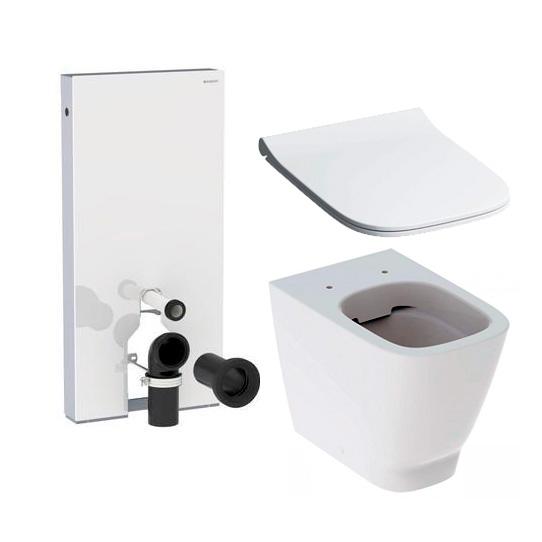 Geberit Smyle BTW gulvtoilet m/hvid Monolith cisterne Geberit Smyle BTW gulvtoilet m/hvid Monolith cisterne