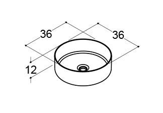 Dansani Circle Ø36 fritstående bowlevask - Uden overløb Dansani Circle Ø36 fritstående bowlevask - Uden overløb