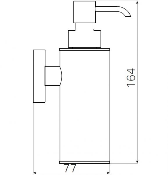 Kosmos sæbedispenser t/væg - Børstet gunmetal Kosmos sæbedispenser t/væg - Børstet gunmetal