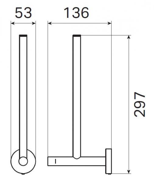 Kosmos reservepapirholder - B&oslash;rstet gunmetal