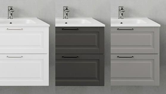 Hafa Grace 120 m&oslash;bels&aelig;t m/4 skuffer - Gr&aring; mat rammefront