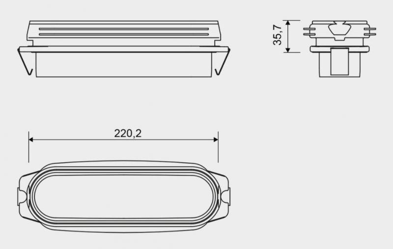 Unidrain forhøjerstykke til linjeafløb 35,7 mm Unidrain forhøjerstykke til linjeafløb 35,7 mm