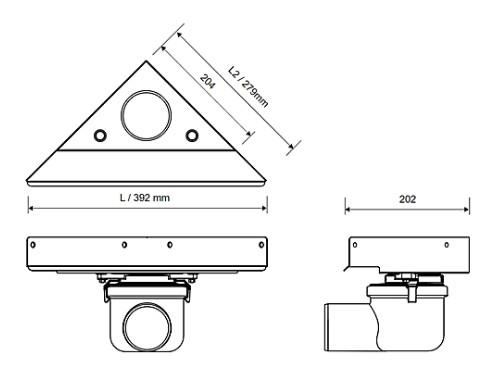 Unidrain hj&oslash;rneafl&oslash;b t/Custom l&oslash;sning inkl. Base