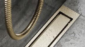 Unidrain Highline panel - Børstet messing - 700 mm Unidrain Highline panel - Børstet messing - 700 mm