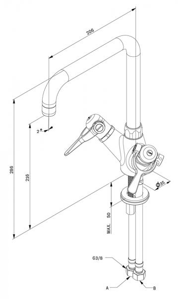 Toni SP k&oslash;kkenbatteri i krom