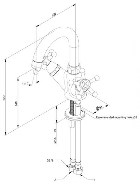 Toni Christiansborg h&aring;ndvaskbatteri - Messing