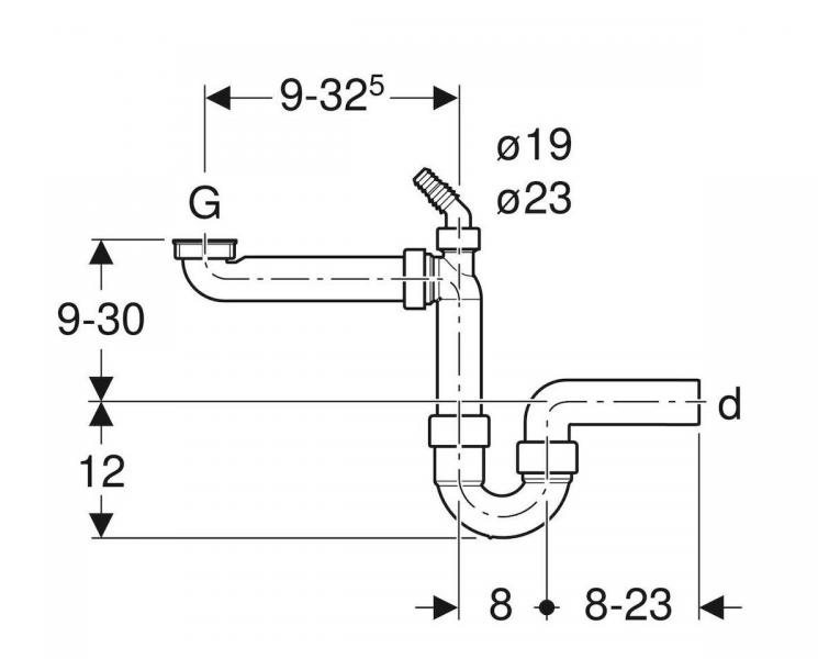 Geberit pladsbesparende vandl&aring;s til k&oslash;kkenvask
